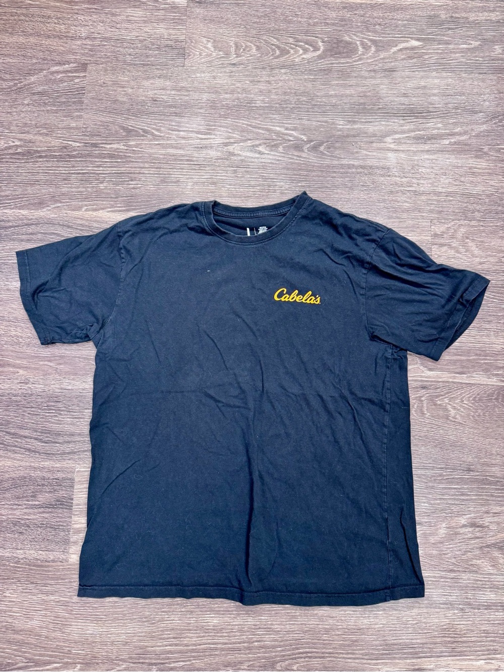 Cabela’s Black Graphic T-Shirt Large World’s Foremost Outfitter Tee